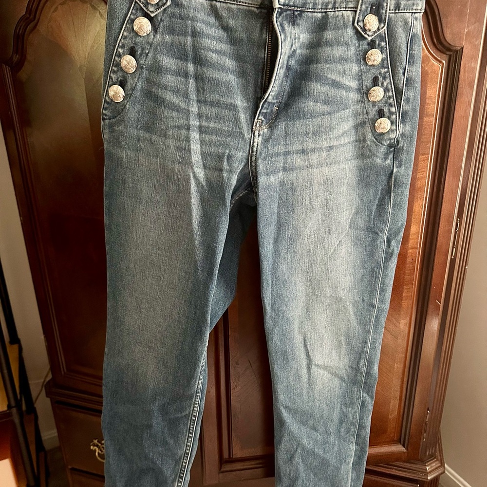 WHBM denim sailor pants.  Size 10